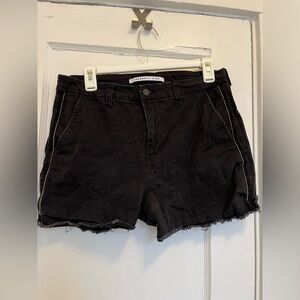 Black Jean shorts with white detail